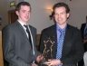 Michael Hardy presents the Eugene Gribben Memorial trophy for Hurler of the Year to Thomas McMullan